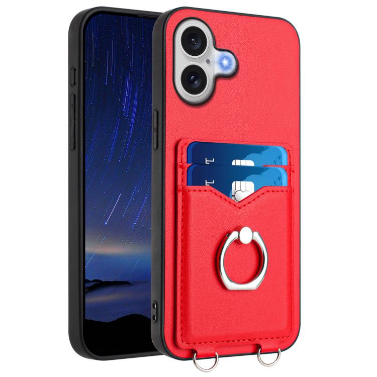 R20 Ring Card Holder Phone Case, For iPhone 17 Pro Max, For iPhone 17 Pro, For iPhone 17, For iPhone Air, For iPhone 15 Pro Max, For iPhone 15 Pro, For iPhone 15 Plus, For iPhone 15