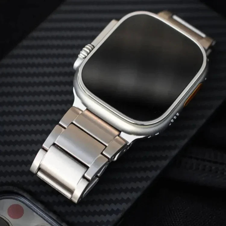 Titanium Metal Watch Band, For Apple Watch Series 7 41mm, For Apple Watch Series 7 45mm, For Apple Watch SE 40mm, For Apple Watch SE 44mm, For Apple Watch Series 6 40mm, For Apple Watch Series 6 44mm, For Apple Watch Series 5 44mm                      ...