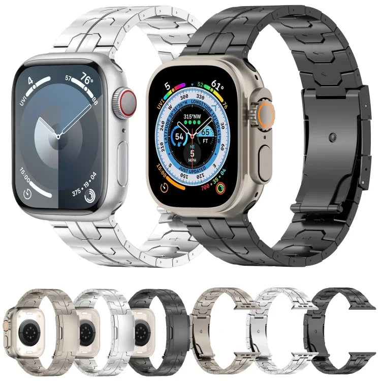 Turtle Buckle Titanium Alloy Watch Band, For Apple Watch Series 5 44mm, For Apple Watch Series 5 40mm, For Apple Watch Series 4 44mm, For Apple Watch Series 4 40mm, For Apple Watch Series 3 38mm, For Apple Watch Series 3 42mm