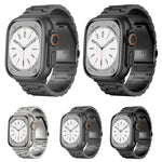 3-Bead Flat Buckle Titanium Alloy Watch Band, For Apple Watch Series 5 44mm, For Apple Watch Series 5 40mm, For Apple Watch Series 4 44mm, For Apple Watch Series 4 40mm, For Apple Watch Series 3 38mm, For Apple Watch Series 3 42mm