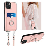 R20 Crossbody Rope Ring Card Holder Phone Case, For iPhone 17 Pro Max, For iPhone 17 Pro, For iPhone 17, For iPhone Air, For iPhone 15 Pro Max, For iPhone 15 Pro, For iPhone 15 Plus, For iPhone 15