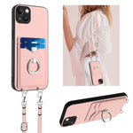 R20 Crossbody Rope Ring Card Holder Phone Case, For iPhone 14 Plus, For iPhone 14, For iPhone 14 Pro, For iPhone 14 Pro Max, For iPhone SE 2022 / SE 2020 / 8, For iPhone 13 Pro Max, For iPhone 13 Pro, For iPhone 13