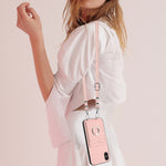 R20 Crossbody Rope Ring Card Holder Phone Case, For iPhone XS / X, For iPhone XR, For iPhone XS Max, For iPhone 8 Plus / 7 Plus