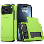 Shockproof Armor Phone Case with Card Slot, For iPhone 17e / 16e, For iPhone 17 Pro Max, For iPhone 17 Pro, For iPhone 17
