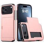 Shockproof Armor Phone Case with Card Slot, For iPhone 17e / 16e, For iPhone 17 Pro Max, For iPhone 17 Pro, For iPhone 17