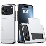 Shockproof Armor Phone Case with Card Slot, For iPhone 17e / 16e, For iPhone 17 Pro Max, For iPhone 17 Pro, For iPhone 17