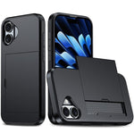 Shockproof Armor Phone Case with Card Slot, For iPhone 17e / 16e, For iPhone 17 Pro Max, For iPhone 17 Pro, For iPhone 17