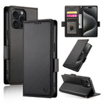 Side Buckle Magnetic Frosted Leather Phone Case, For iPhone 16 Pro, For iPhone 16 Plus, For iPhone 16, For iPhone 15 Pro Max, For iPhone 15 Pro, For iPhone 15 Plus