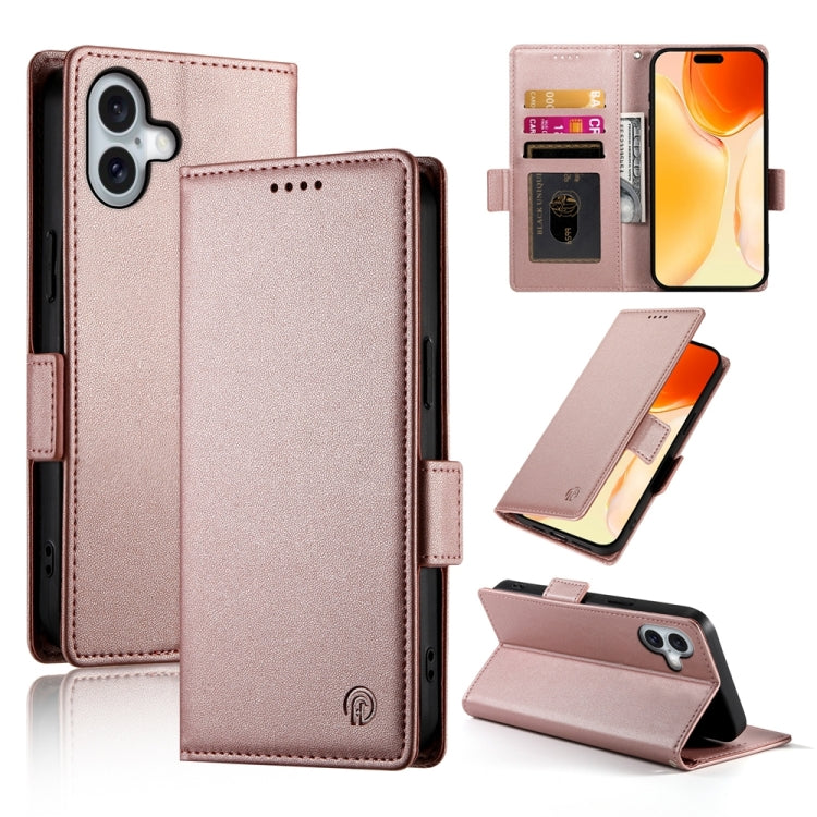 Side Buckle Magnetic Frosted Leather Phone Case, For iPhone 16 Pro, For iPhone 16 Plus, For iPhone 16, For iPhone 15 Pro Max, For iPhone 15 Pro, For iPhone 15 Plus