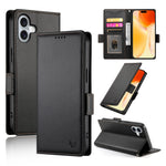 Side Buckle Magnetic Frosted Leather Phone Case, For iPhone 16 Pro, For iPhone 16 Plus, For iPhone 16, For iPhone 15 Pro Max, For iPhone 15 Pro, For iPhone 15 Plus