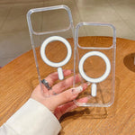 Large Hole Camera MagSafe Magnetic Clear Acrylic TPU Case, For iPhone 17 Pro Max, For iPhone 17 Pro, For iPhone 17, For iPhone Air, For iPhone 16 Pro Max, For iPhone 16 Pro, For iPhone 16 Plus, For iPhone 16