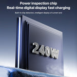 Type-C Male to Type-C Female 240W Full-featured Adapter with Digital Display