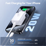 JOYROOM JR-TCF20 PD20W Type-C Port Charger Kit with Type-C to 8 Pin Cable, EU Plug +  Type-C to 8 Pin Cable