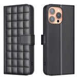 Square Texture Leather Phone Case, For iPhone 15 Plus / 14 Plus, For iPhone 15, For iPhone 14 / 13, For iPhone 14 Pro, For iPhone 14 Pro Max, For iPhone SE 2022 / SE 2020 / 8 / 7, For iPhone 13 Pro Max, For iPhone 13 Pro
