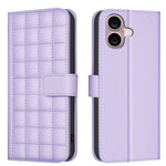 Square Texture Leather Phone Case, For iPhone 17e / 16e, For iPhone 17 Pro Max, For iPhone 16 Pro Max, For iPhone 16 Pro, For iPhone 16 Plus, For iPhone 16, For iPhone 15 Pro Max, For iPhone 15 Pro