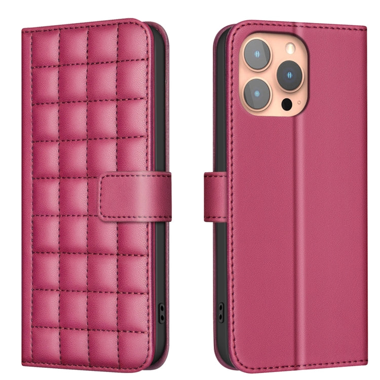 Square Texture Leather Phone Case, For iPhone 18 Pro Max/17 Pro Max, For iPhone 17e / 16e, For iPhone 16 Pro Max, For iPhone 16 Pro, For iPhone 16 Plus, For iPhone 16, For iPhone 15 Pro Max, For iPhone 15 Pro