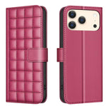 Square Texture Leather Phone Case, For iPhone 18 Pro Max/17 Pro Max, For iPhone 17e / 16e, For iPhone 16 Pro Max, For iPhone 16 Pro, For iPhone 16 Plus, For iPhone 16, For iPhone 15 Pro Max, For iPhone 15 Pro