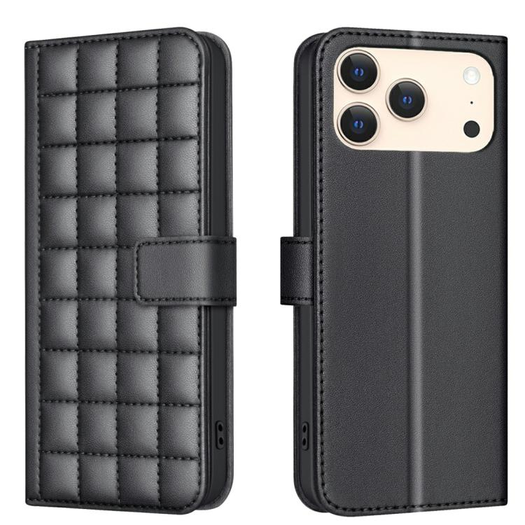 Square Texture Leather Phone Case, For iPhone 18 Pro Max/17 Pro Max, For iPhone 17e / 16e, For iPhone 16 Pro Max, For iPhone 16 Pro, For iPhone 16 Plus, For iPhone 16, For iPhone 15 Pro Max, For iPhone 15 Pro