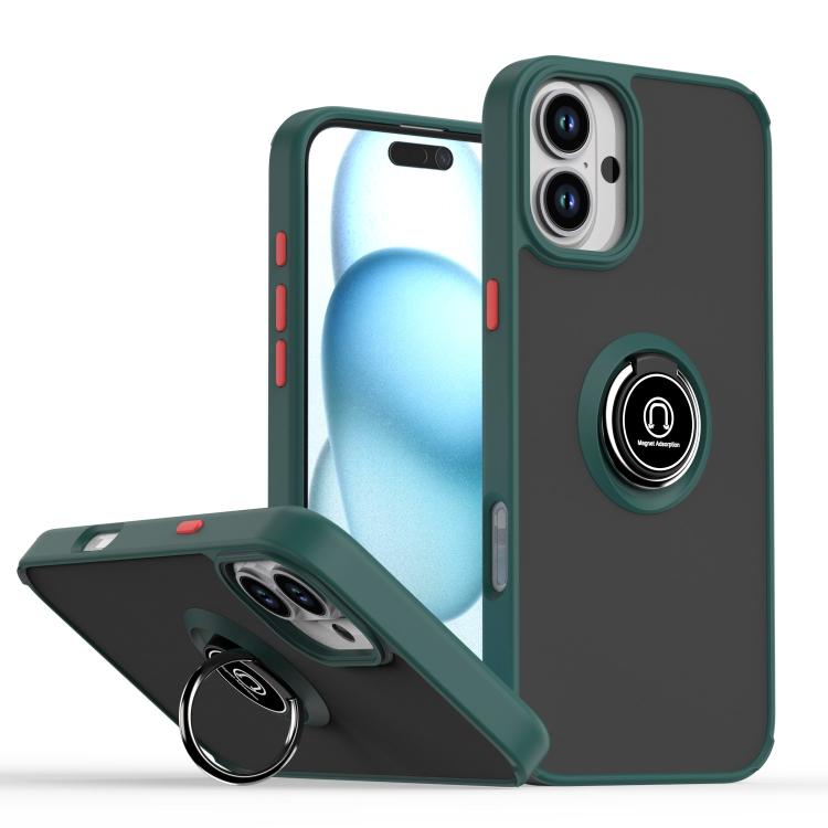 Q Shadow 1 Series TPU + PC Phone Case with Ring, For iPhone 16 Pro, For iPhone 16 Plus, For iPhone 15 Pro Max, For iPhone 15 Pro, For iPhone 15 Plus, For iPhone 15