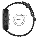 Ocean Dual Silver Buckle Silicone Watch Band, For Samsung Galaxy Watch Ultra 47mm / Ultra 2025