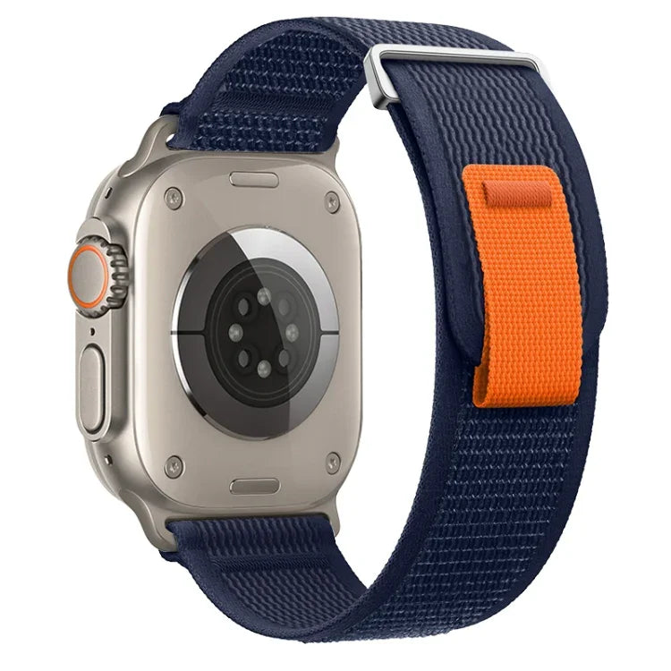 Dual-Section Loop Nylon Watch Band, For Apple Watch Series 9 41mm, For Apple Watch Ultra 49mm