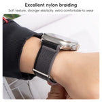 Dual-Section Loop Nylon Watch Band, For Apple Watch Series 5 44mm, For Apple Watch Series 5 40mm