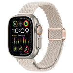 Slim Magnetic Buckle Nylon Braided Watch Band, For Apple Watch Ultra 2 49mm, For Apple Watch Series 9 45mm