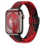 Slim Magnetic Buckle Nylon Braided Watch Band, For Apple Watch Series 9 41mm, For Apple Watch Ultra 49mm