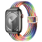 Slim Magnetic Buckle Nylon Braided Watch Band, For Apple Watch Series 9 41mm, For Apple Watch Ultra 49mm