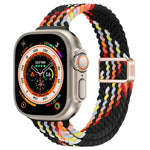 Slim Magnetic Buckle Nylon Braided Watch Band, For Apple Watch Series 9 41mm, For Apple Watch Ultra 49mm