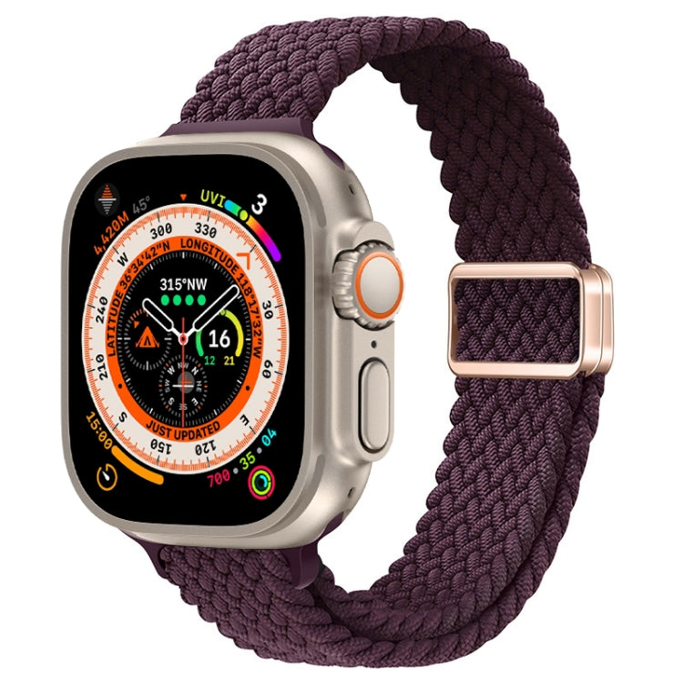 Slim Magnetic Buckle Nylon Braided Watch Band, For Apple Watch Series 9 41mm, For Apple Watch Ultra 49mm