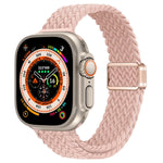 Slim Magnetic Buckle Nylon Braided Watch Band, For Apple Watch Series 9 41mm, For Apple Watch Ultra 49mm