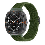 Slide Buckle Nylon Braided Watch Band, For Samsung Galaxy Watch Ultra 47mm / Ultra 2025