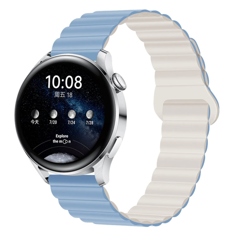Two Color Magnetic Silicone Watch Band, 20mm