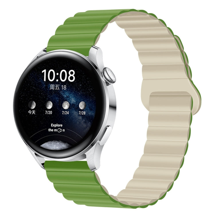 Two Color Magnetic Silicone Watch Band, 20mm