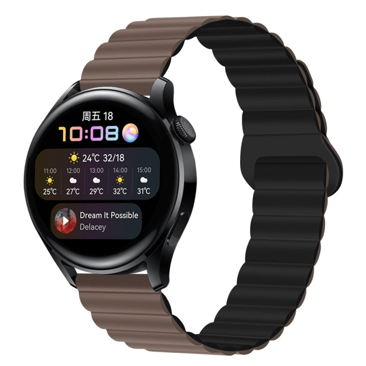 Two Color Magnetic Silicone Watch Band, 20mm