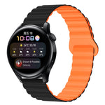 Two Color Magnetic Silicone Watch Band, 22mm