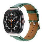 Plain Genuine Leather Watch Band, For Samsung Galaxy Watch Ultra 47mm / Ultra 2025