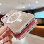 Acrylic Transparent Glitter MagSafe Phone Case, For iPhone XS Max, For iPhone 8 Plus / 7 Plus