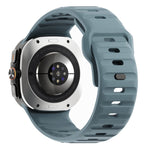 Wave Texture Reverse Buckle Silicone Watch Band, For Samsung Galaxy Watch Ultra 47mm / Ultra 2025