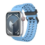 Ocean Dual-Row Hole Silicone Watch Band, For Apple Watch Series 5 44mm, For Apple Watch Series 4 44mm, For Apple Watch Series 3 42mm