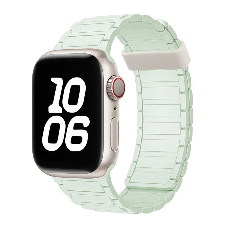 Tri-beads Magnetic Hoop Silicone Watch Band, For Apple Watch Series 8 45mm