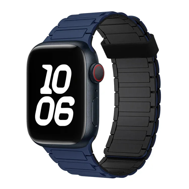 Tri-beads Magnetic Hoop Silicone Watch Band, For Apple Watch Series 7 41mm