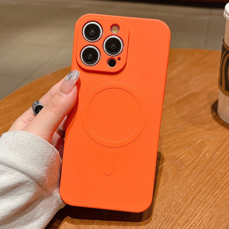 Solid Color Liquid Silicone MagSafe Magnetic Phone Case, For iPhone 16 Pro, For iPhone 16 Plus, For iPhone 16