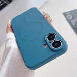 Solid Color Liquid Silicone MagSafe Magnetic Phone Case, For iPhone 16 Pro, For iPhone 16 Plus, For iPhone 16
