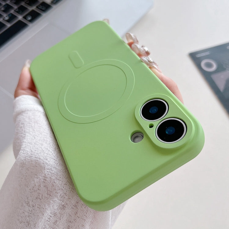 Solid Color Liquid Silicone MagSafe Magnetic Phone Case, For iPhone 16 Pro, For iPhone 16 Plus, For iPhone 16