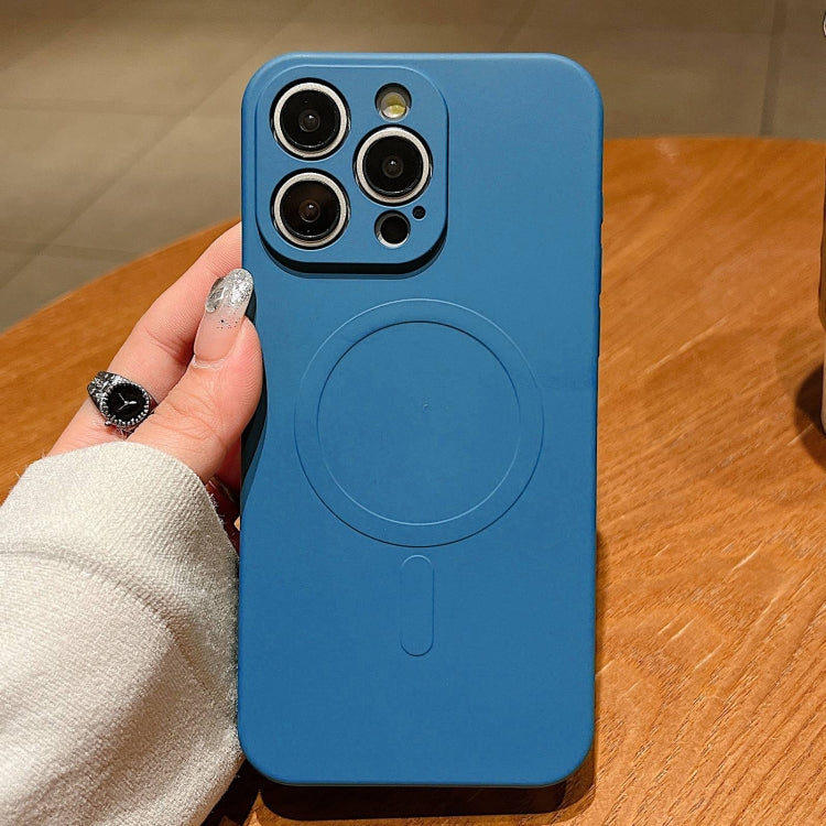 Solid Color Liquid Silicone MagSafe Magnetic Phone Case, For iPhone 14 Pro, For iPhone 14 Pro Max, For iPhone 13 Pro Max