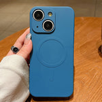 Solid Color Liquid Silicone MagSafe Magnetic Phone Case, For iPhone 13 Pro, For iPhone 13, For iPhone 12
