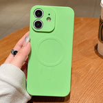 Solid Color Liquid Silicone MagSafe Magnetic Phone Case, For iPhone 13 Pro, For iPhone 13, For iPhone 12