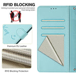 Smile Embossing RFID Leather Phone Case, For iPhone 17 Pro Max, For iPhone 17 Pro, For iPhone 17, For iPhone Air, For iPhone SE 2024, For iPhone 16 Pro Max, For iPhone 16 Pro, For iPhone 16 Plus